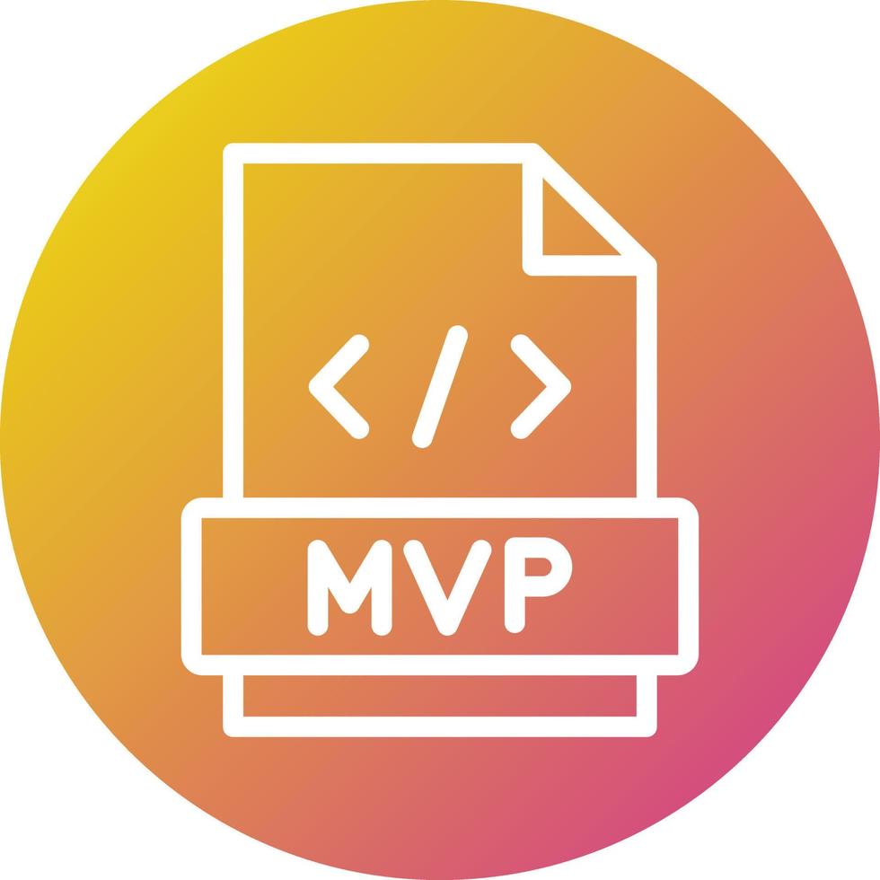 MVP Vector Icon Design Illustration