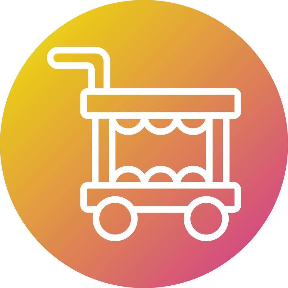 Food trolley Vector Icon Design Illustration