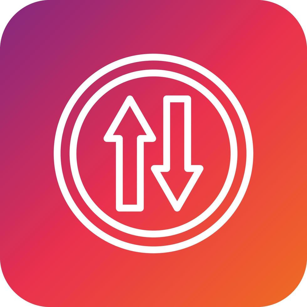 Two way Vector Icon Design Illustration