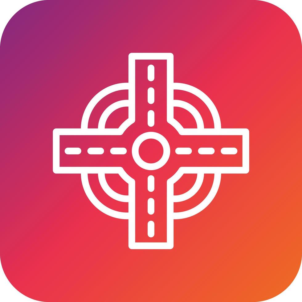 Road intersection Vector Icon Design Illustration