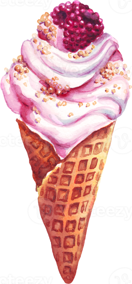 hielo crema. acuarela clipart png