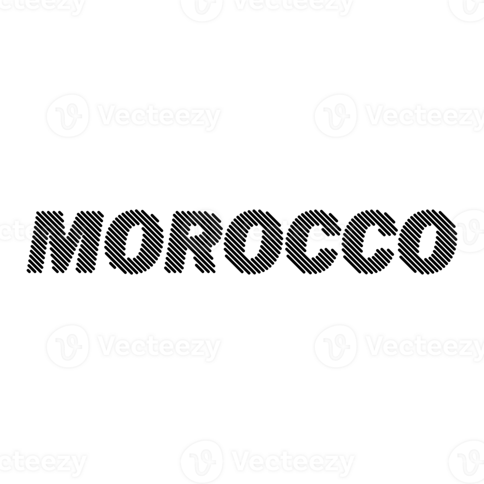 Morocco country grid line shape sample design-line png