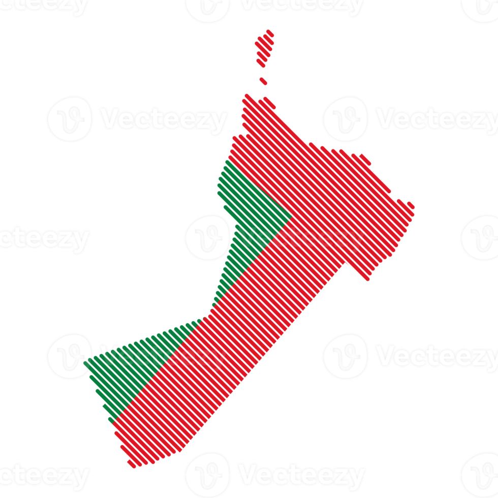 Oman country map and flag with grid line shape sample design-line png