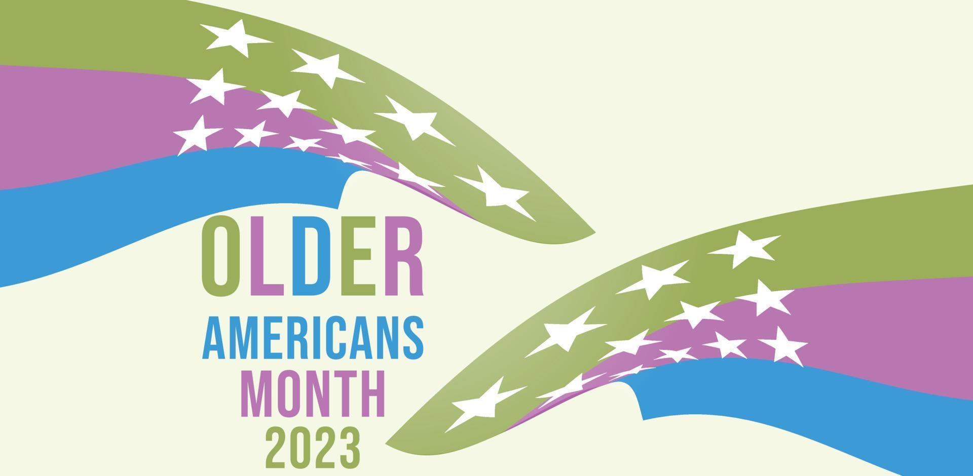 Older Americans Month. template  background, banner, card, poster. vector illustration.