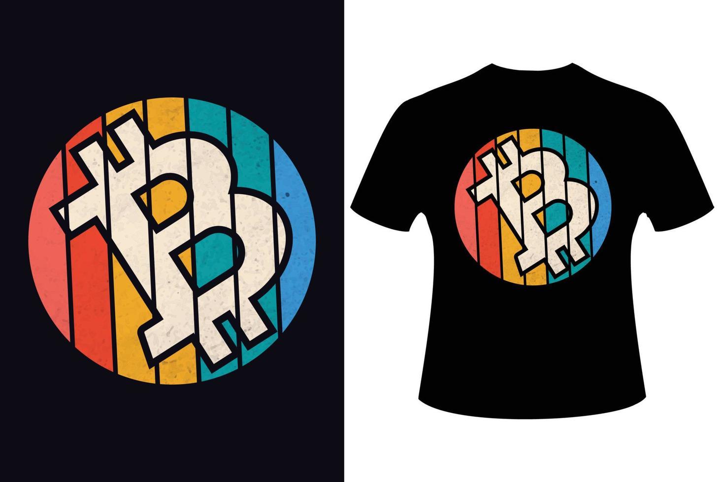 retro cripto bitcoin camiseta diseño bitcoin t camisa diseño vector
