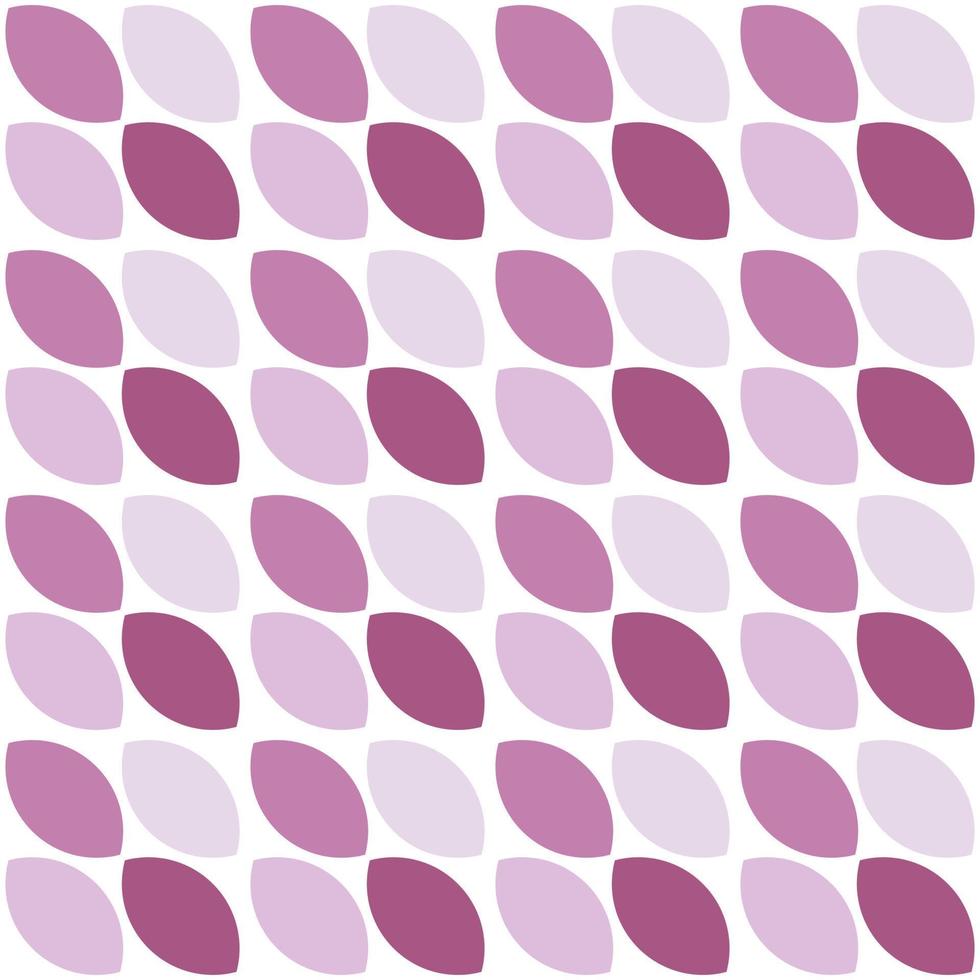 Modern minimalistic  geometric seamless pattern, rounded shapes, leaves in pink color scheme on a white background vector