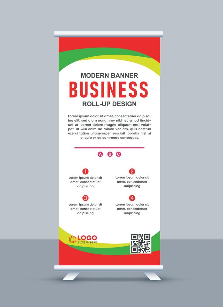 Plantilla de diseño de banner enrollable de negocios vector