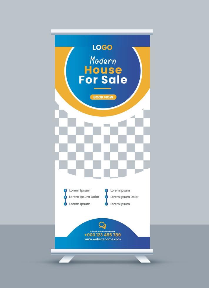 Business Roll up banner design template vector