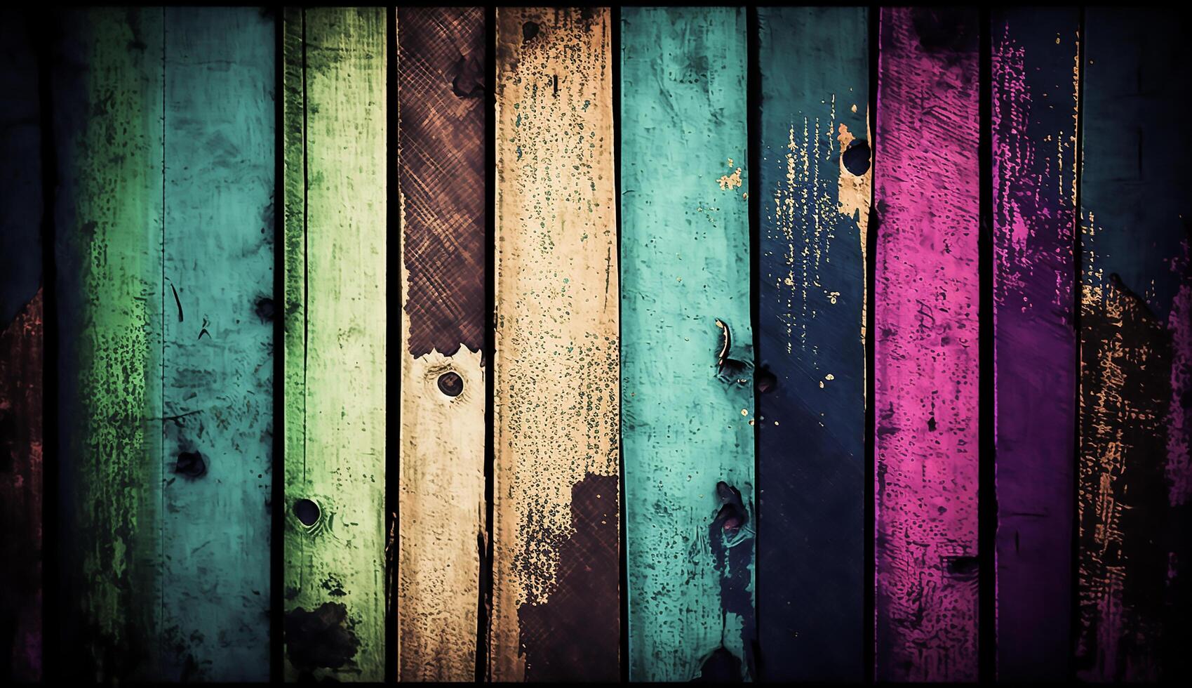 Old, grungy, colorful wood background, photo