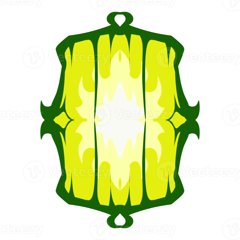 Illustration of a green lantern with a yellow flame on the theme of Ramadan, Eid al-Fitr and Eid al-Adha png