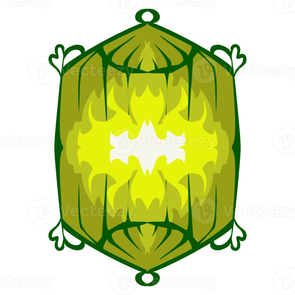 Illustration of a green lantern with a yellow flame on the theme of Ramadan, Eid al-Fitr and Eid al-Adha png