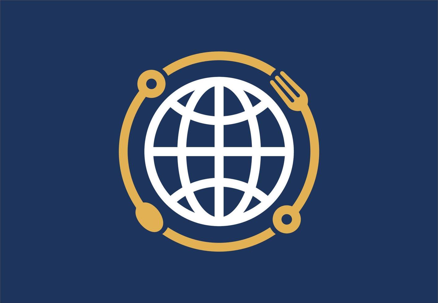 graphic design of global food logo vector