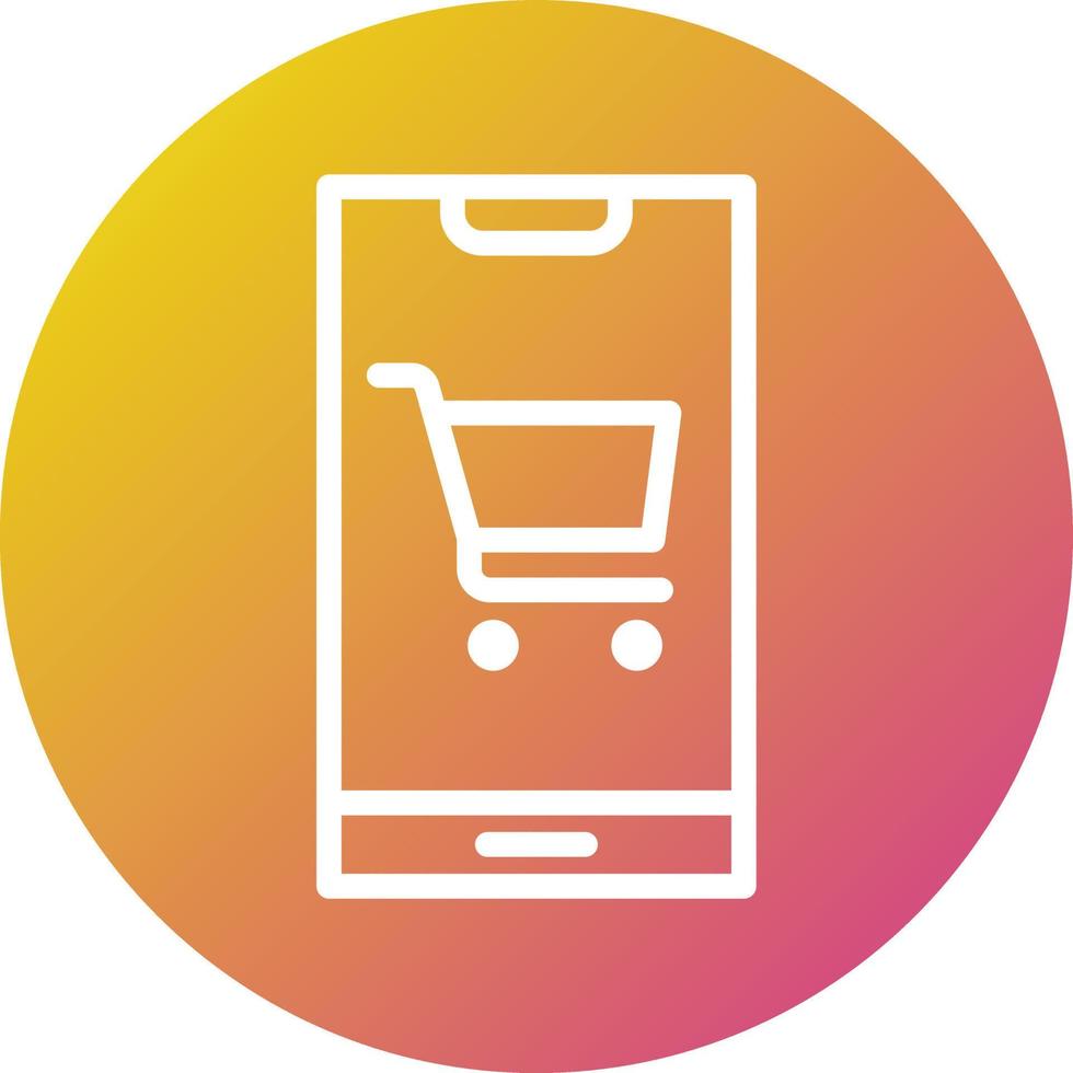 ilustración de diseño de icono de vector de compras en línea