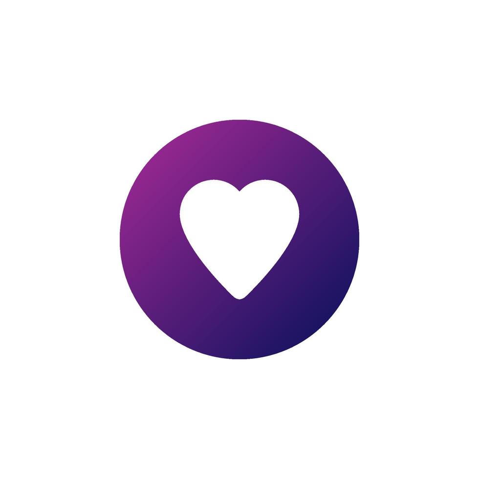 heart shape for favorite icon vector. perfect for multimedia player interface button and any purposes vector