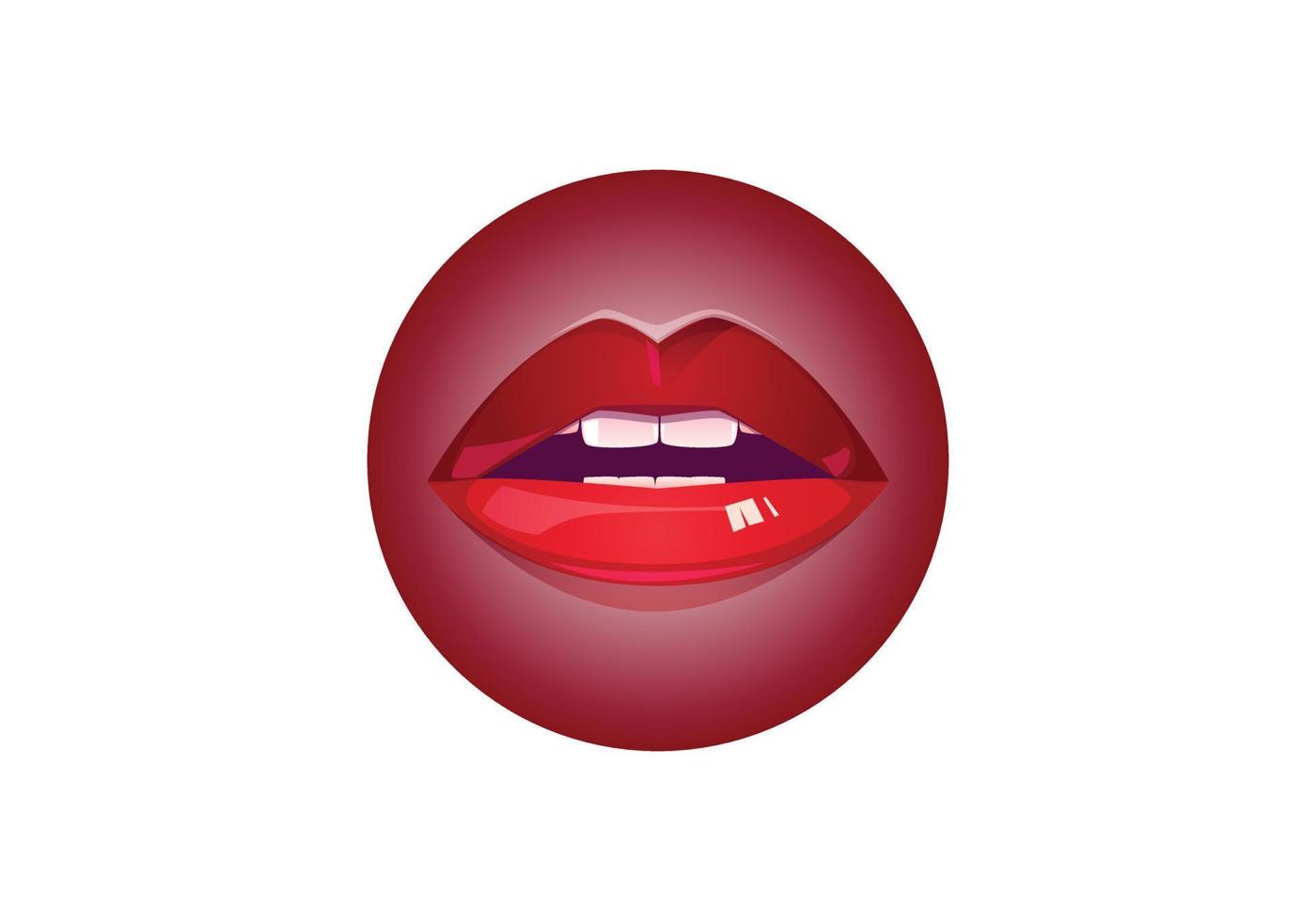 this is a red lips design vector