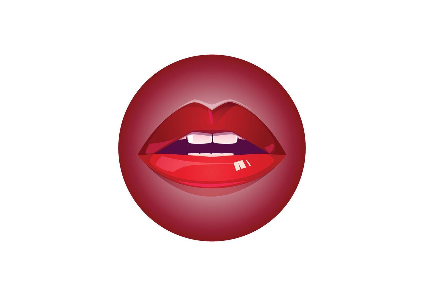 esta es un rojo labios diseño vector