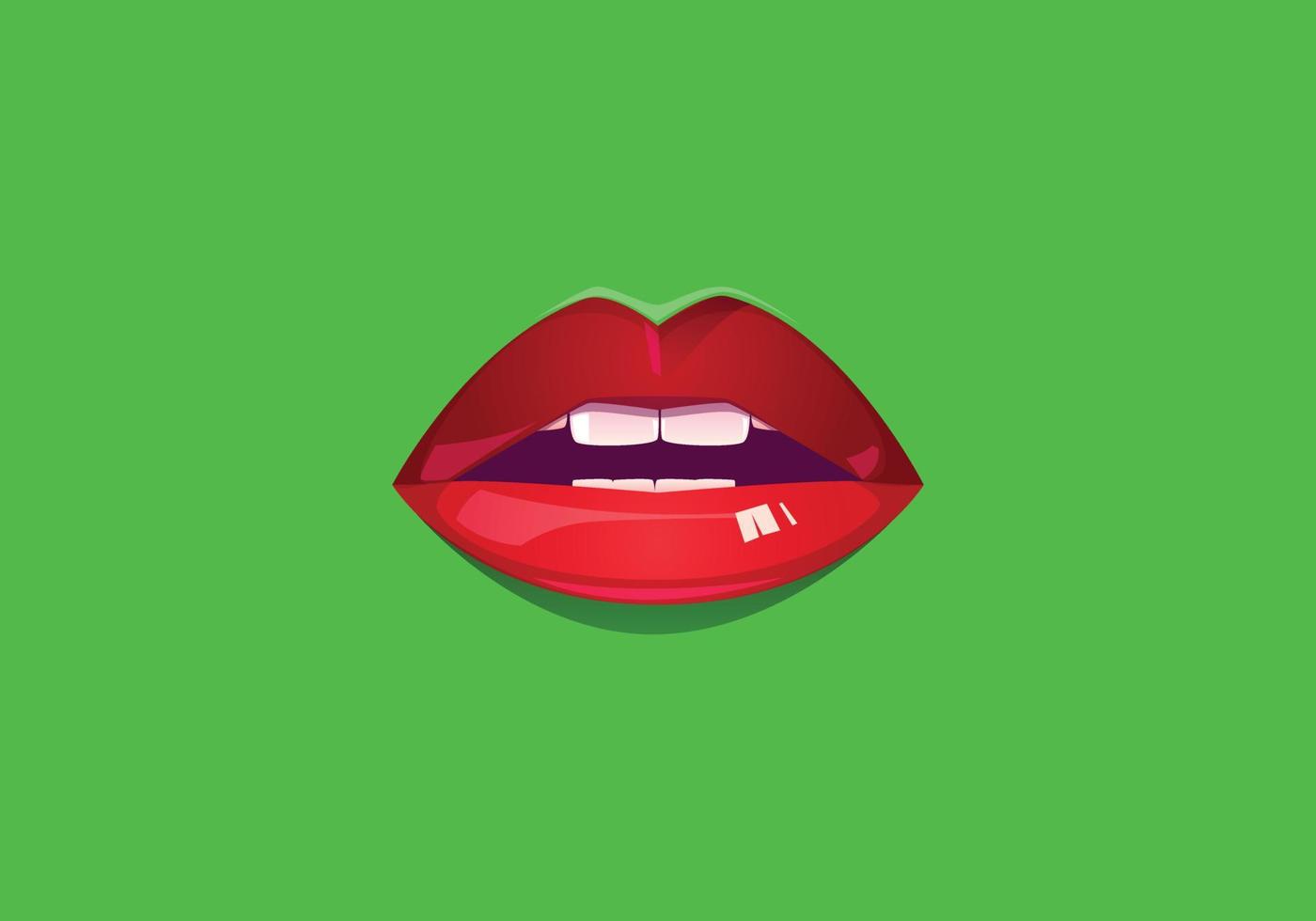 this is a red lips design vector