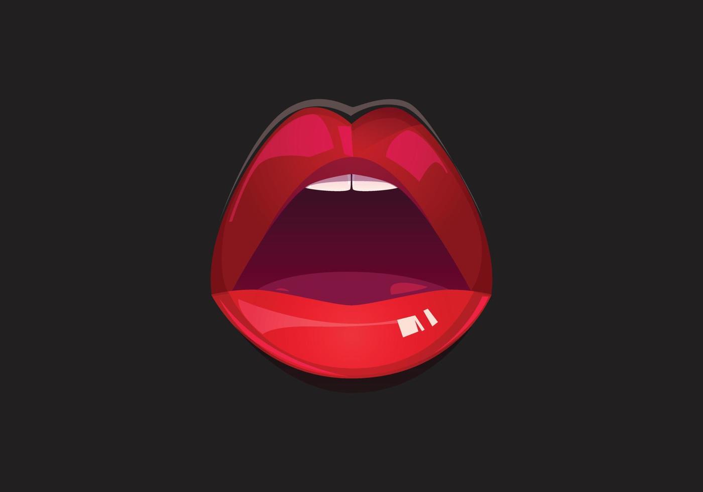 esta es un rojo labios diseño vector