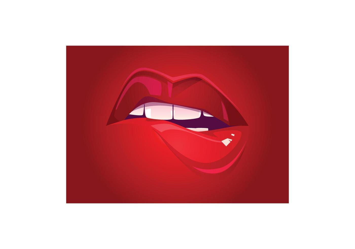 this is a red lips design vector