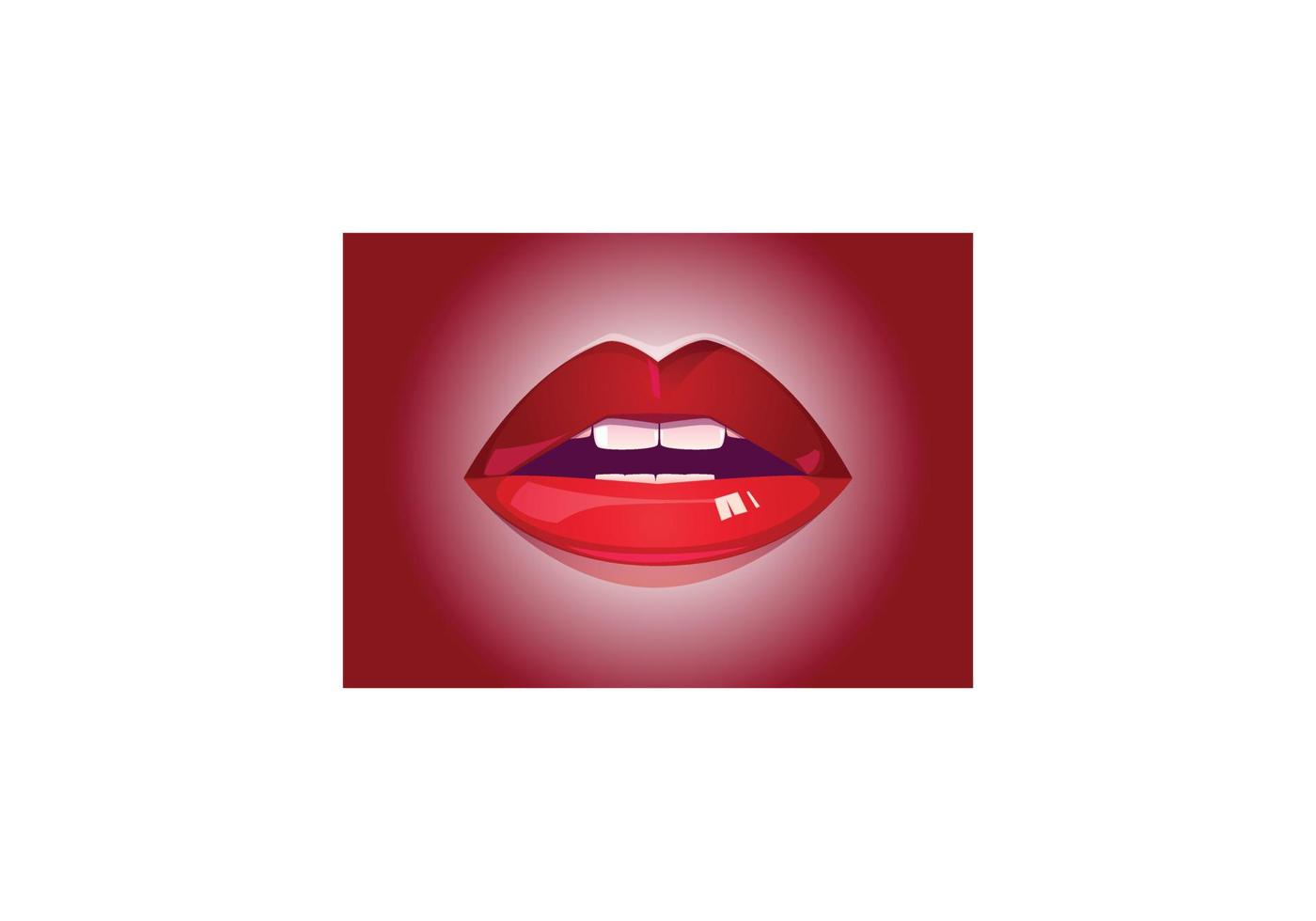 esta es un rojo labios diseño vector