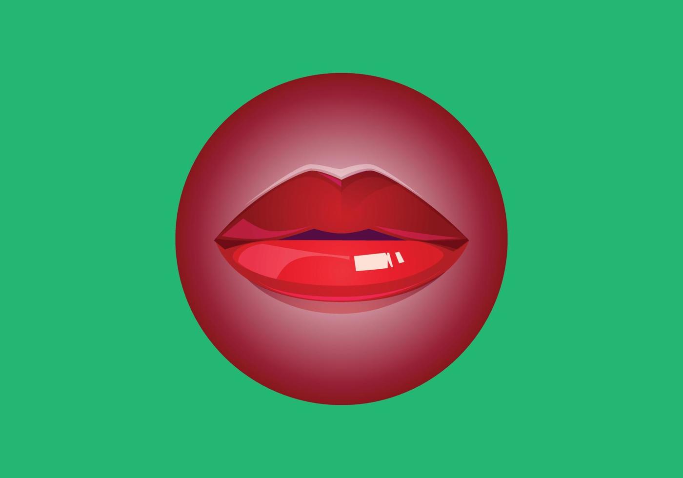 esta es un rojo labios diseño vector