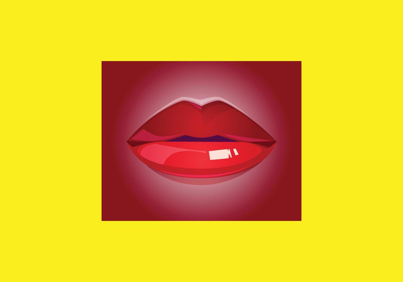 this is a red lips design vector