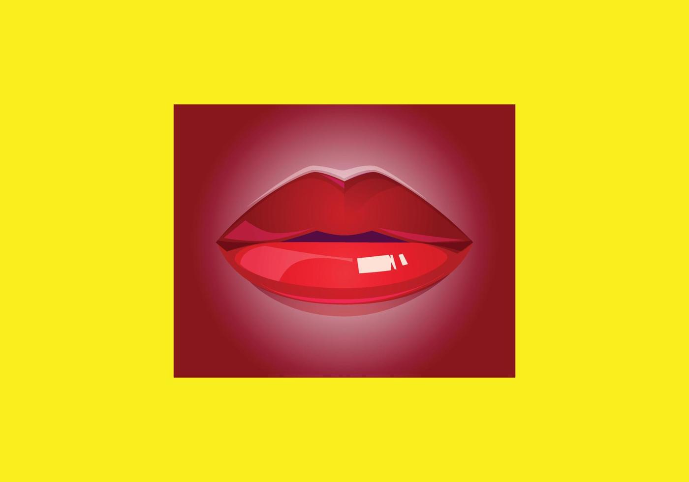 esta es un rojo labios diseño vector