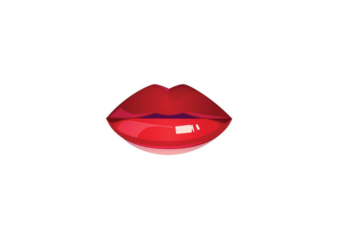 esta es un rojo labios diseño vector