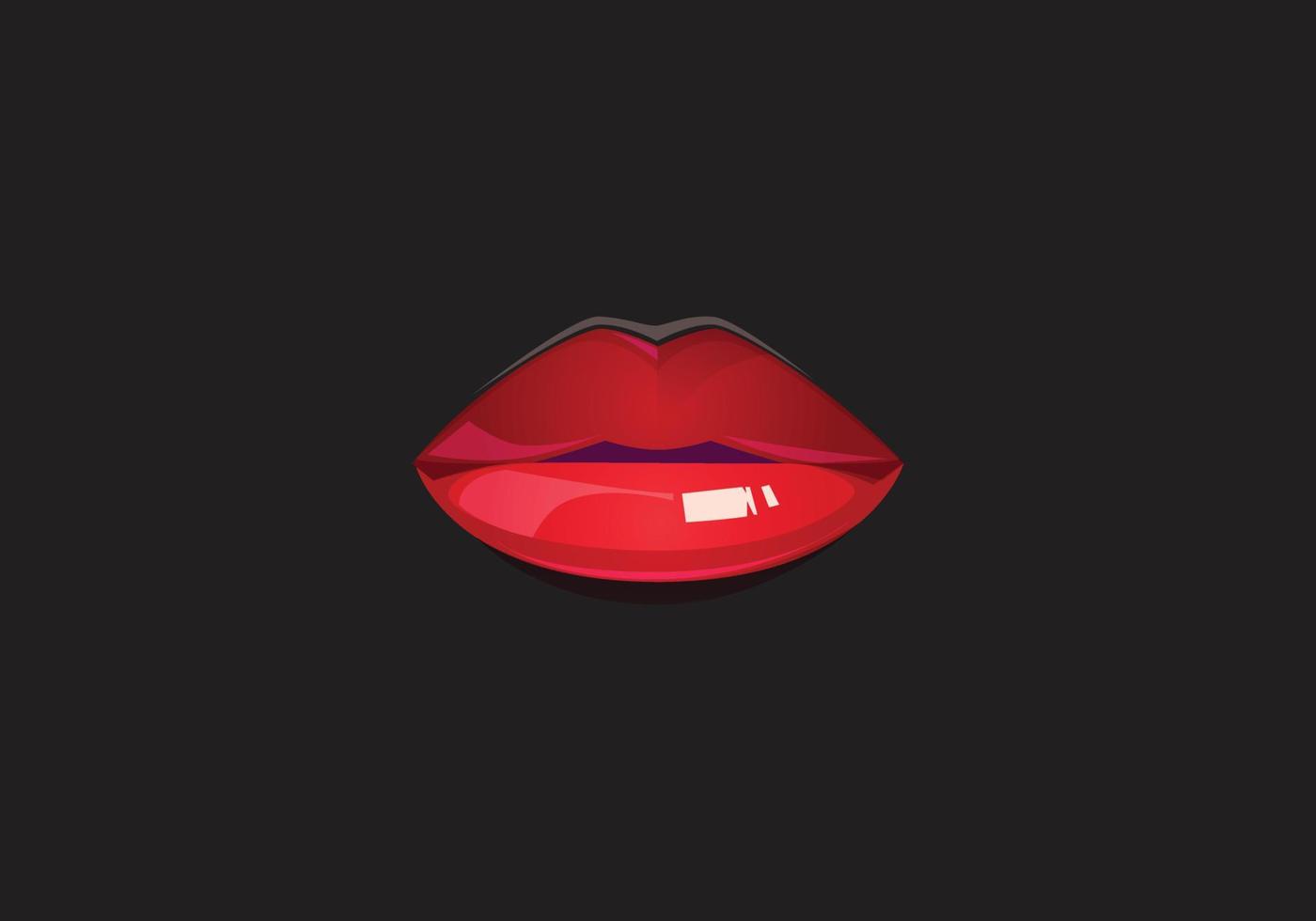 esta es un rojo labios diseño vector