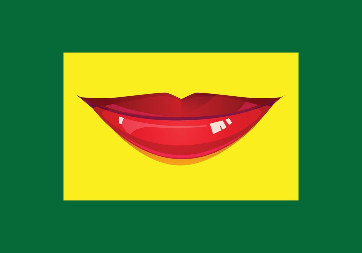 this is a red lips design vector