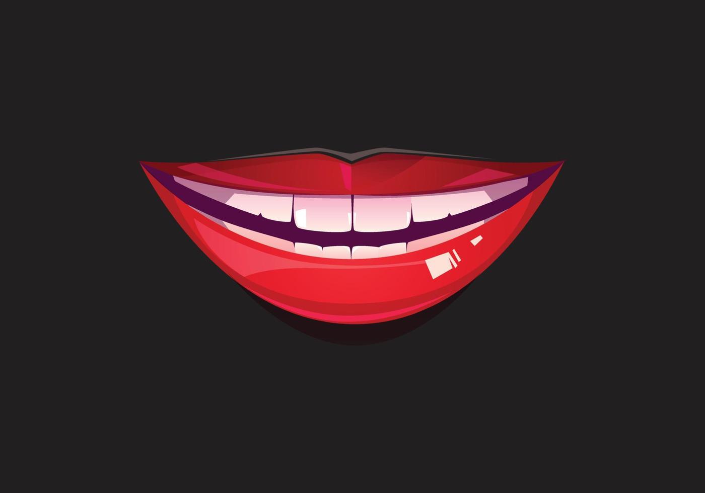 this is a red lips design vector