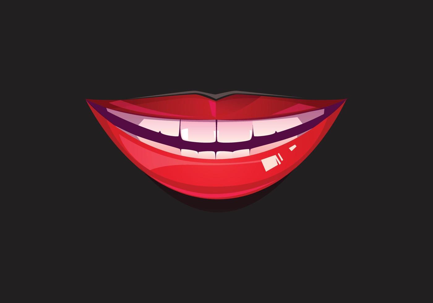 esta es un rojo labios diseño vector