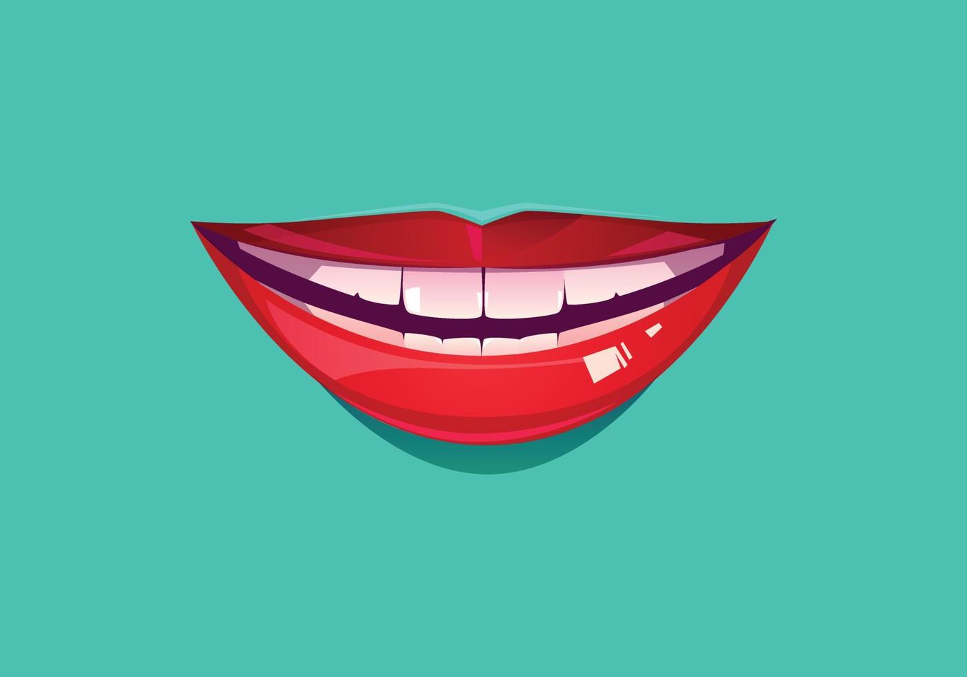 this is a red lips design vector