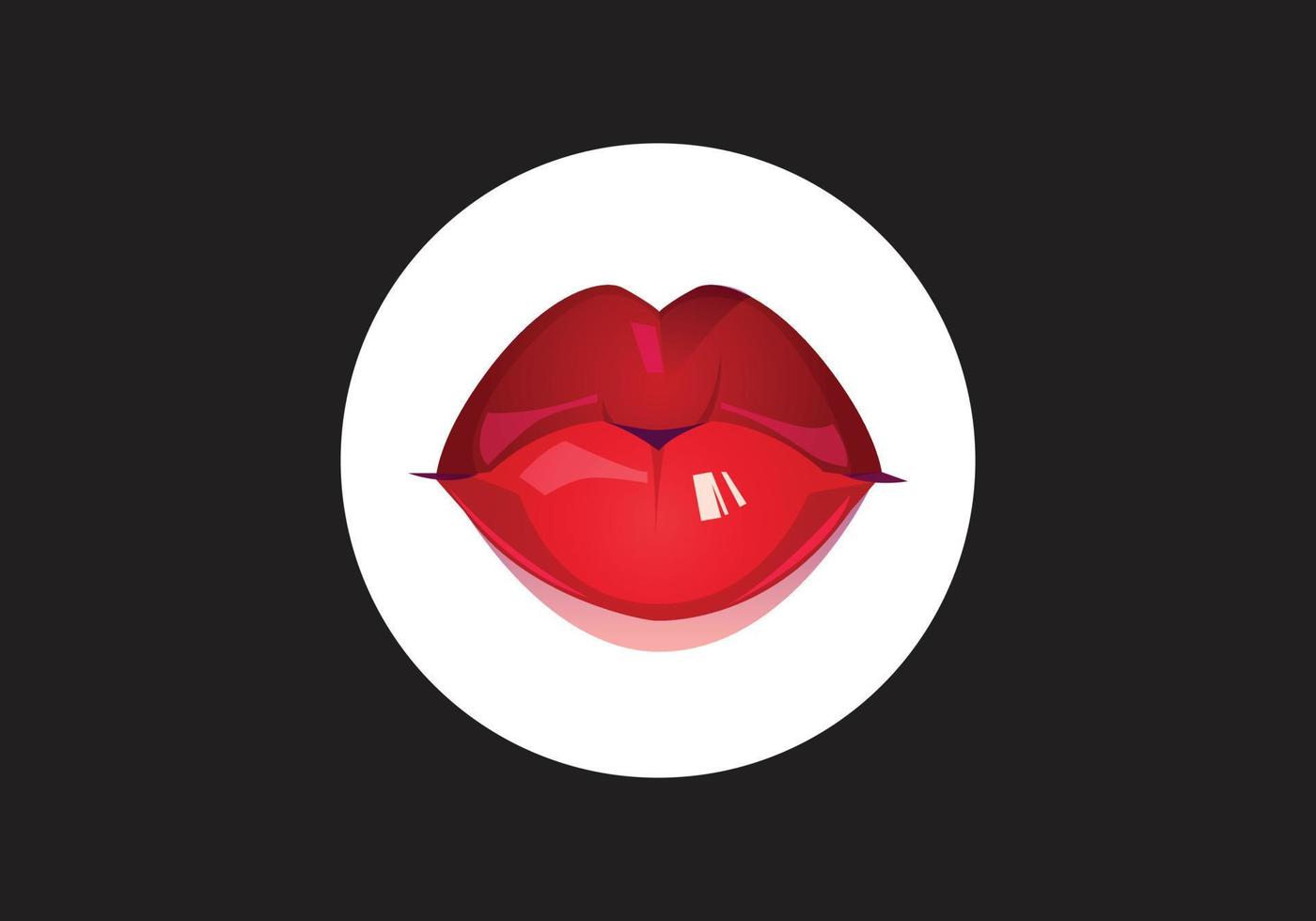 esta es un rojo labios diseño vector