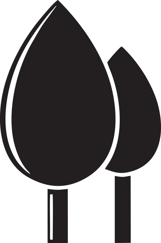 tree icon symbol image vector, illustration of the tree botany in black image vector