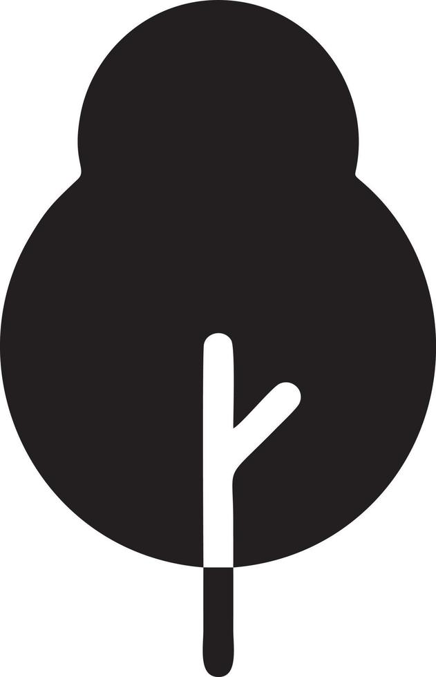 árbol icono símbolo imagen vector, ilustración de el árbol botánica en negro imagen vector