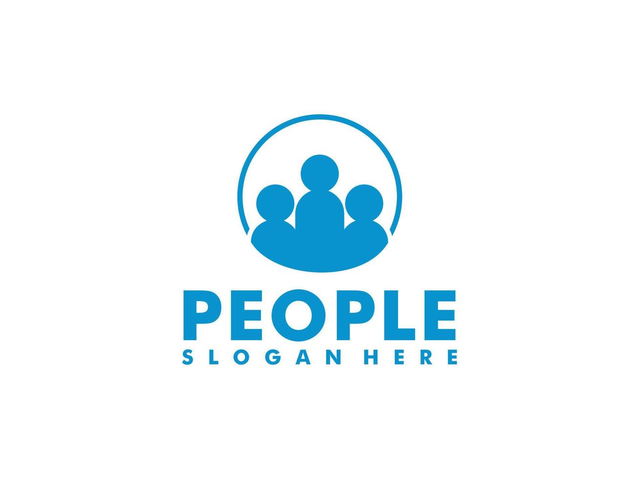 Creative people logo design template, social people logo vector