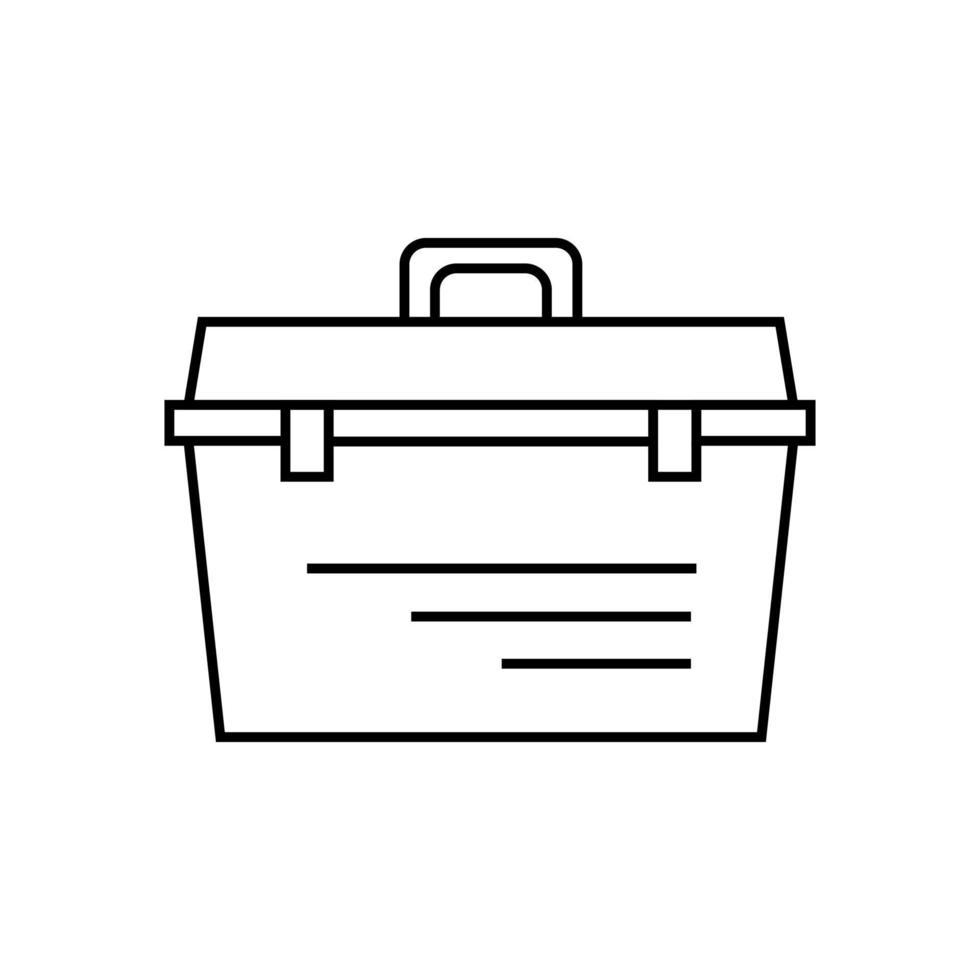 herramienta caja plano icono. Primero mayo trabajador s día. vector