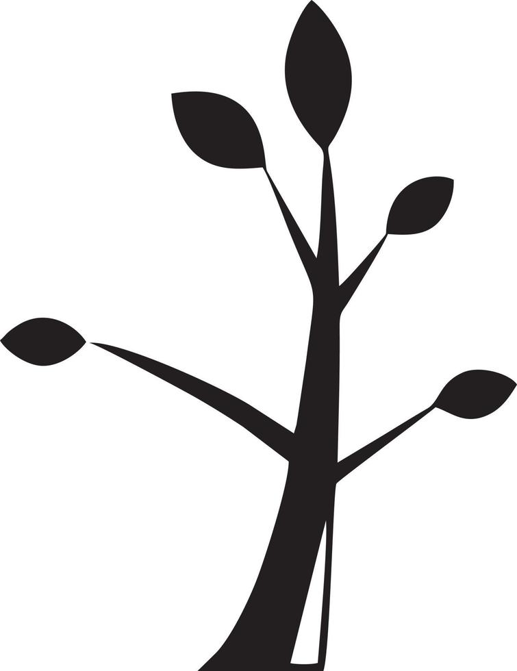 tree icon symbol image vector, illustration of the tree botany in black image vector