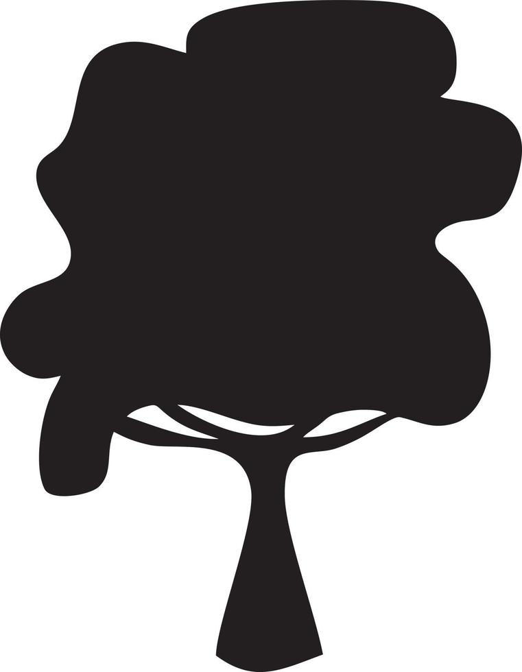 tree icon symbol image vector, illustration of the tree botany in black image vector