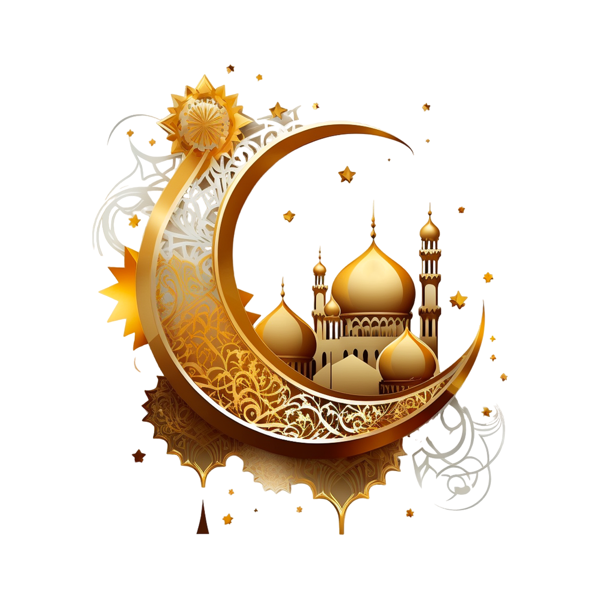 Islamic Ramadan Kareem 3d Blue Lamp And Moon 22158613 Png