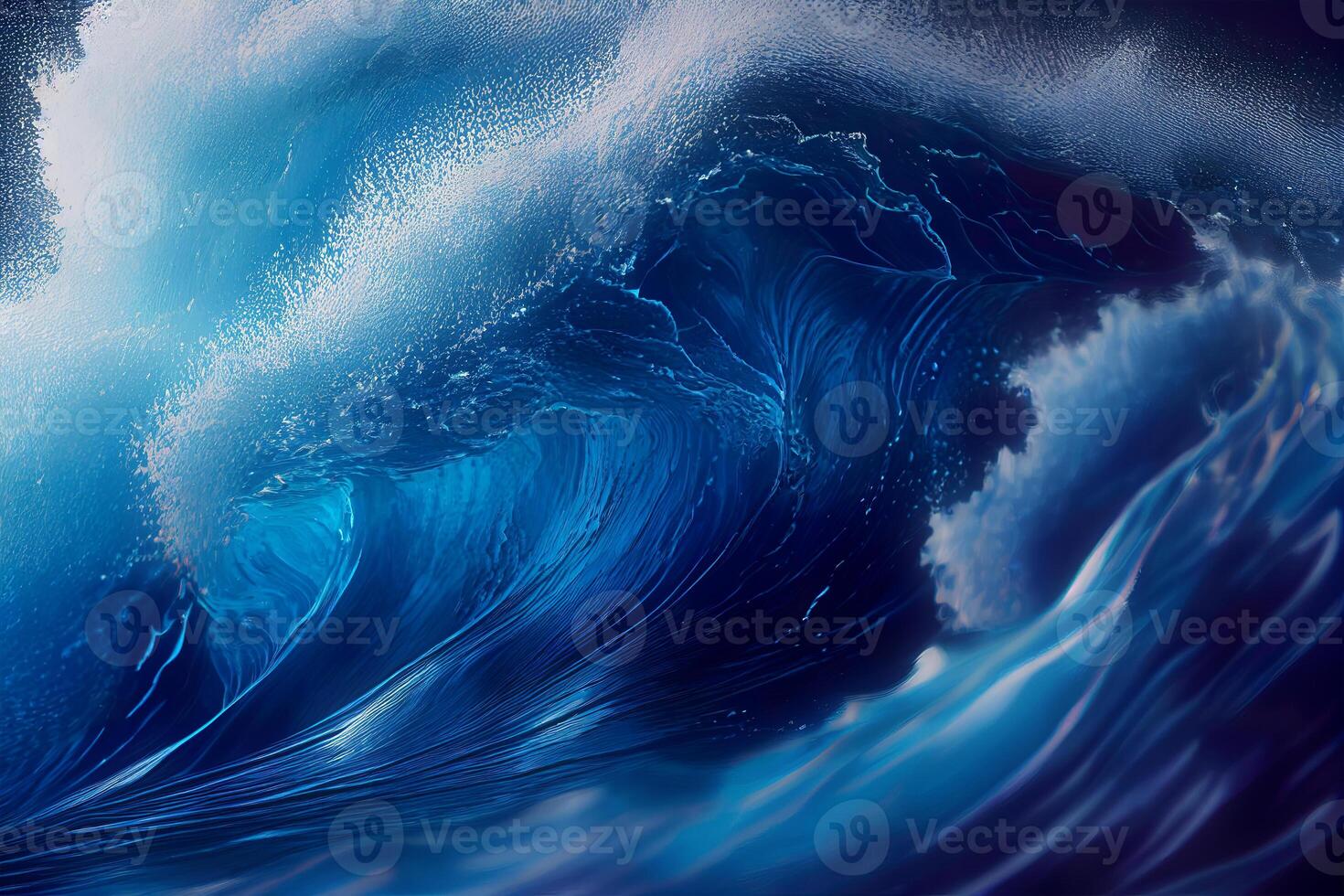 Oceano ola. generativo ai. foto