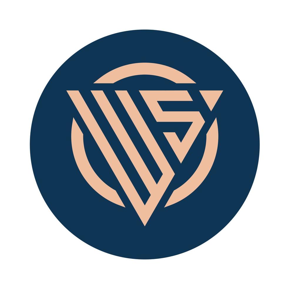 Creative simple Initial Monogram WS Logo Designs. vector
