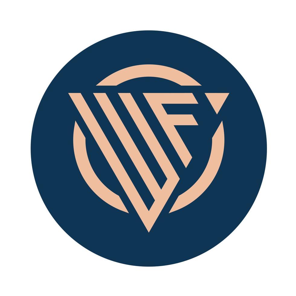 creativo sencillo inicial monograma wf logo diseños vector