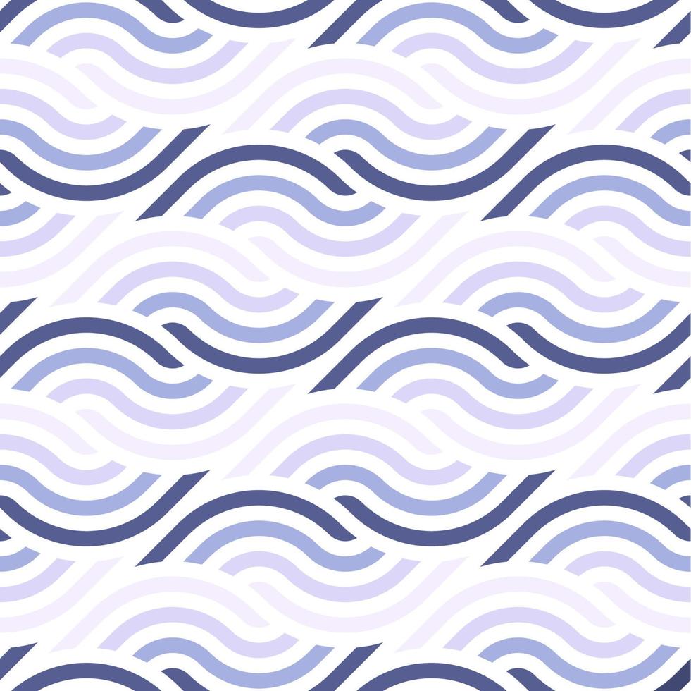 A seamless pattern with blue waves vector