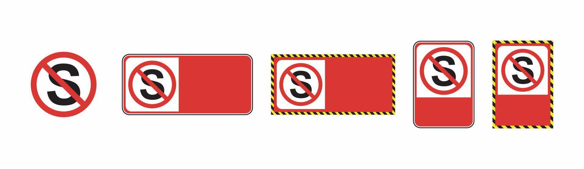 vector and background stop sign prohibited