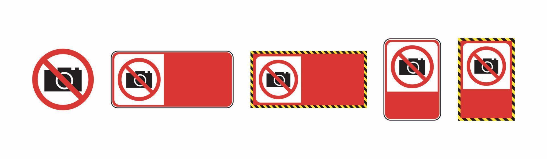 Prohibition sign no photography vector