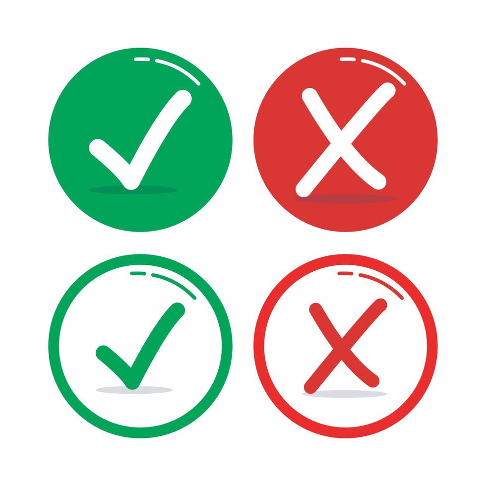 vector check and cross