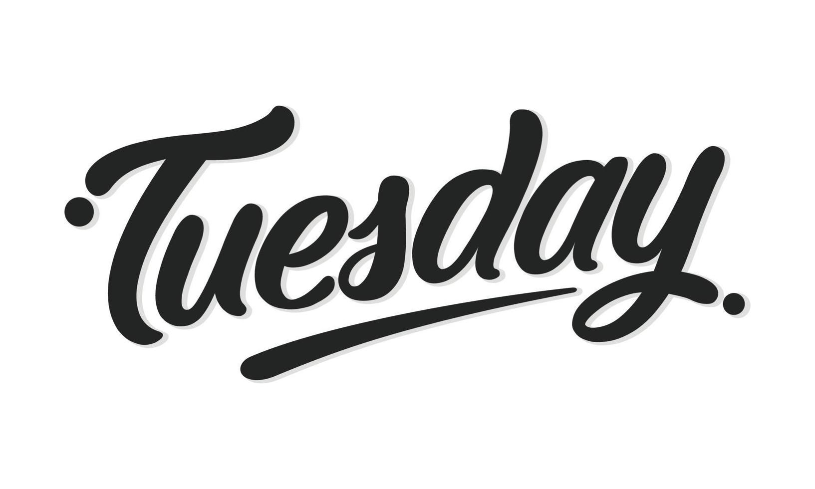 Tuesday typography logo design vector