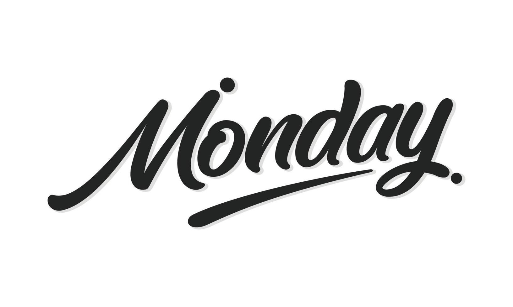 Monday typography logo design vector